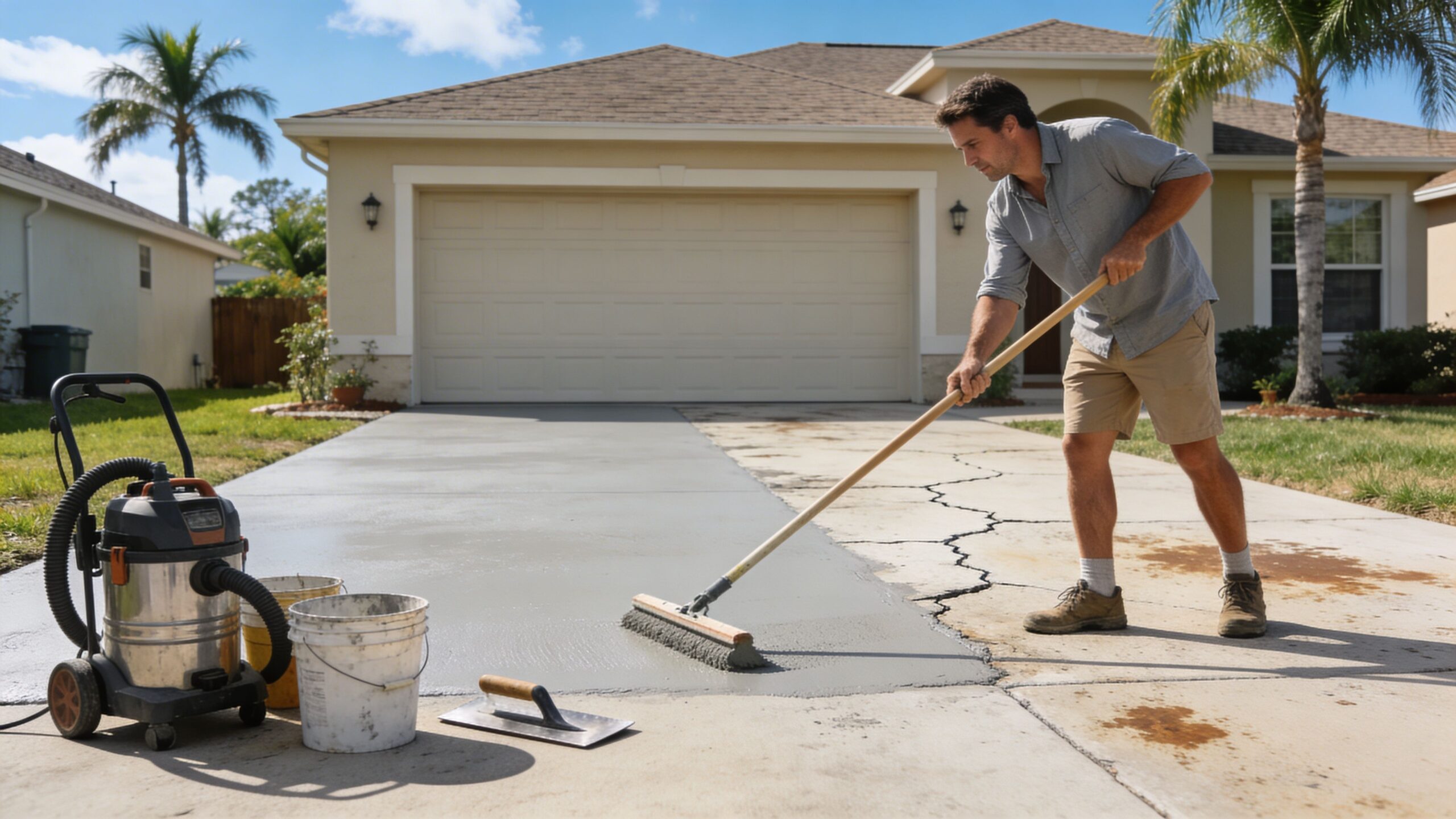 How to Resurface a Concrete Driveway: Step-by-Step