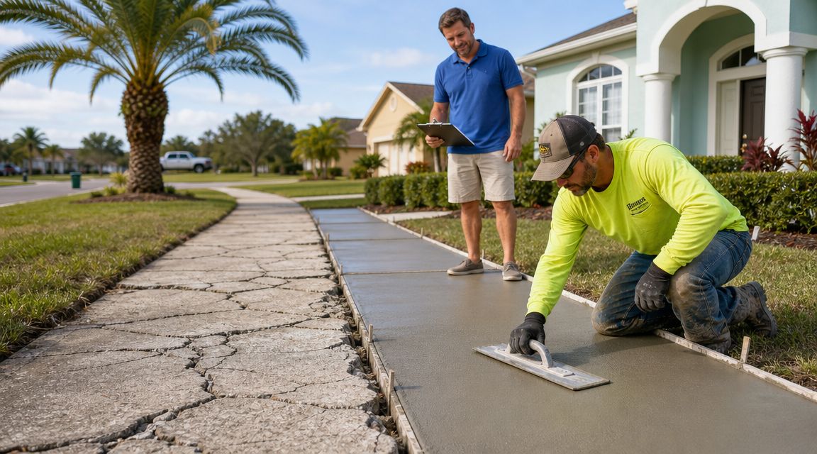 Concrete Sidewalk Replacement Near Me in Central Florida