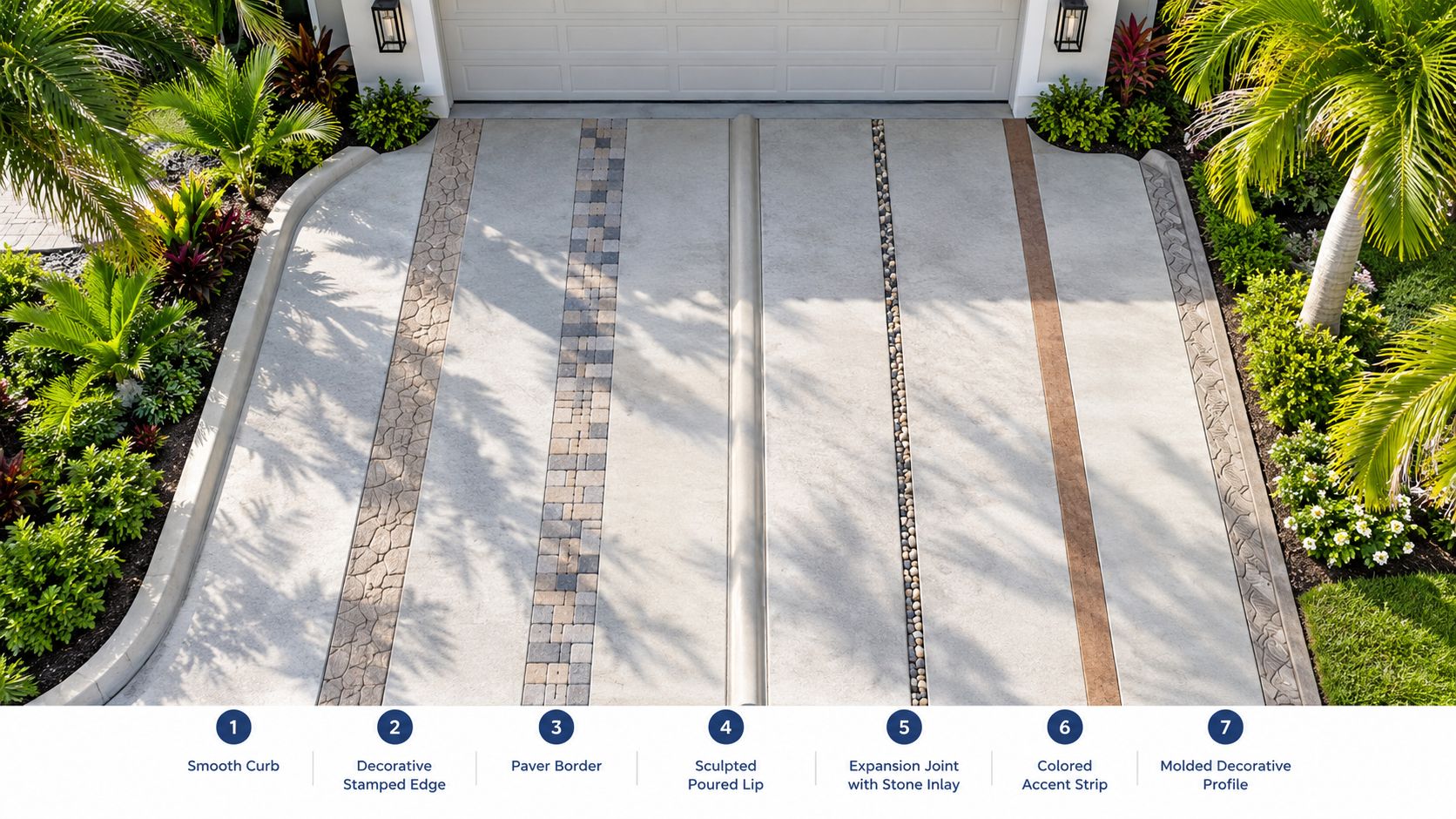 7 Concrete Driveway Edging Ideas for Florida Homes