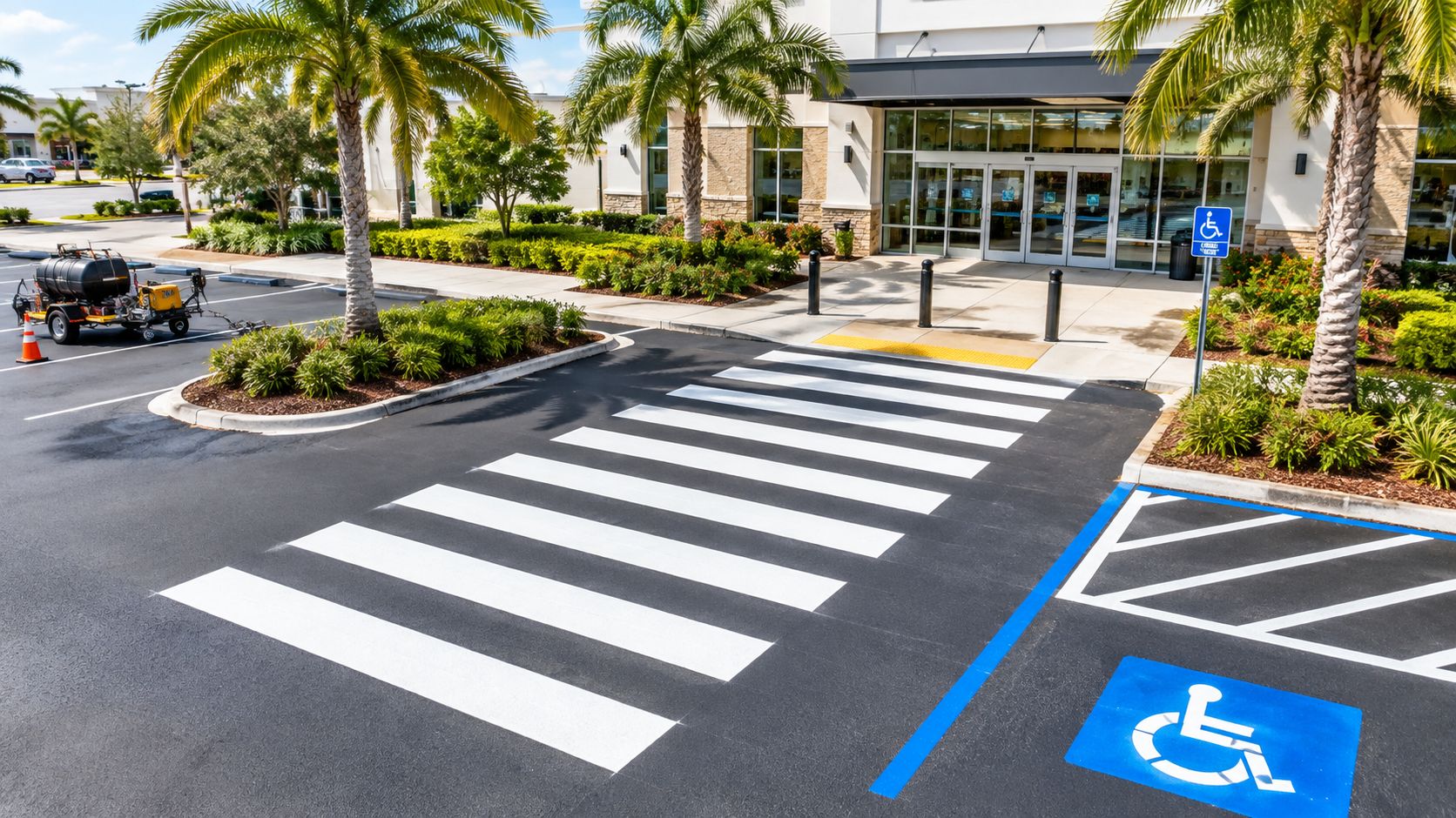 Zebra Parking Lot Striping Guide for Central Florida